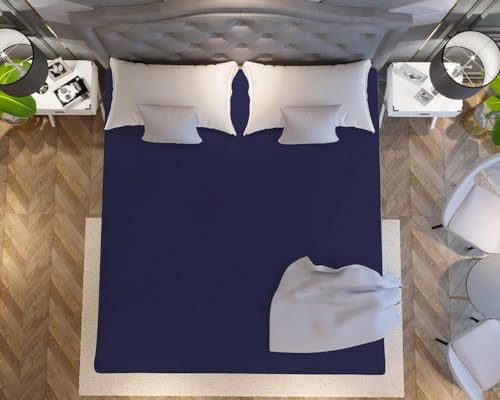 Image of La Verne 100% Waterproof Premium Cotton Feel Mattress Protector Queen Size 78 x 60 Inches | Breathable and Hypoallergenic Ultra Soft Fitted Bed Protector Cover