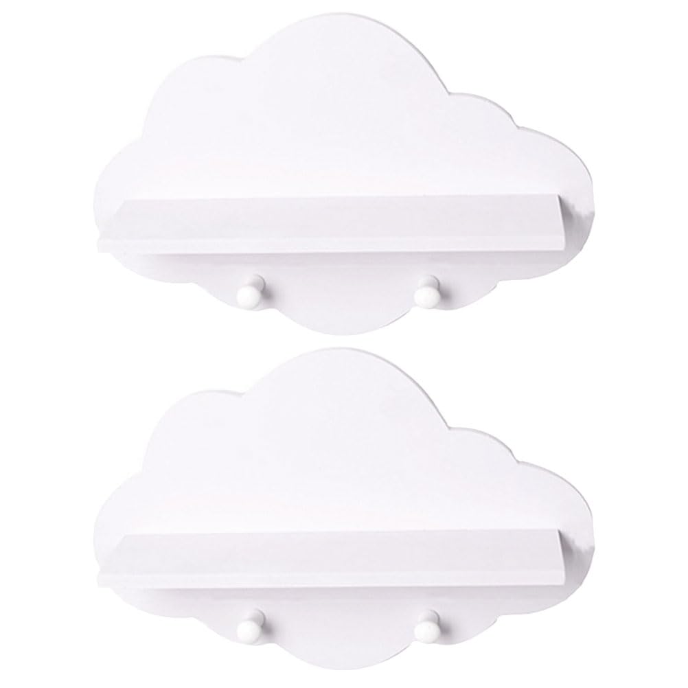 Étagères flottantes murales nuage Toyvian en bois lot de 2
