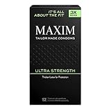 MAXIM Ultra Strength Premium Lubricated Condoms, Electronically Triple Tested for Enhanced Durability & Protection, Natural Premium Quality Latex, Vegan-Friendly, (12 Pack)