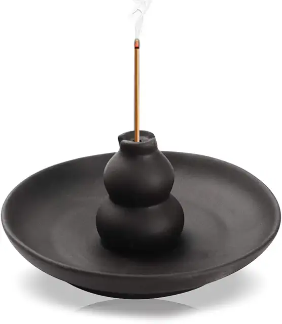 Soporte de Incienso 3 en 1 de Cerámica - Quemador para Varillas, Conos y Bobinas