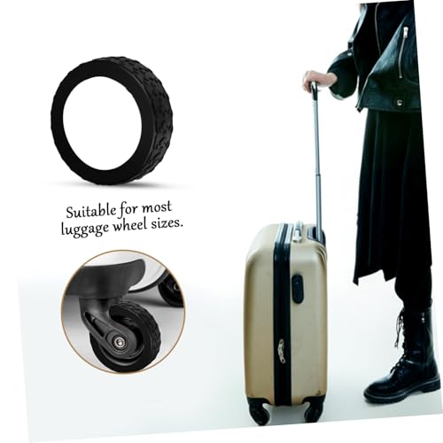 Gadpiparty 8pcs Stylish Silicone Luggage Wheel Protectors for Suitcases Noise-reducing Wear-Resistant Easy to Install Wheel Covers for Smooth Travel and Floor Protection2