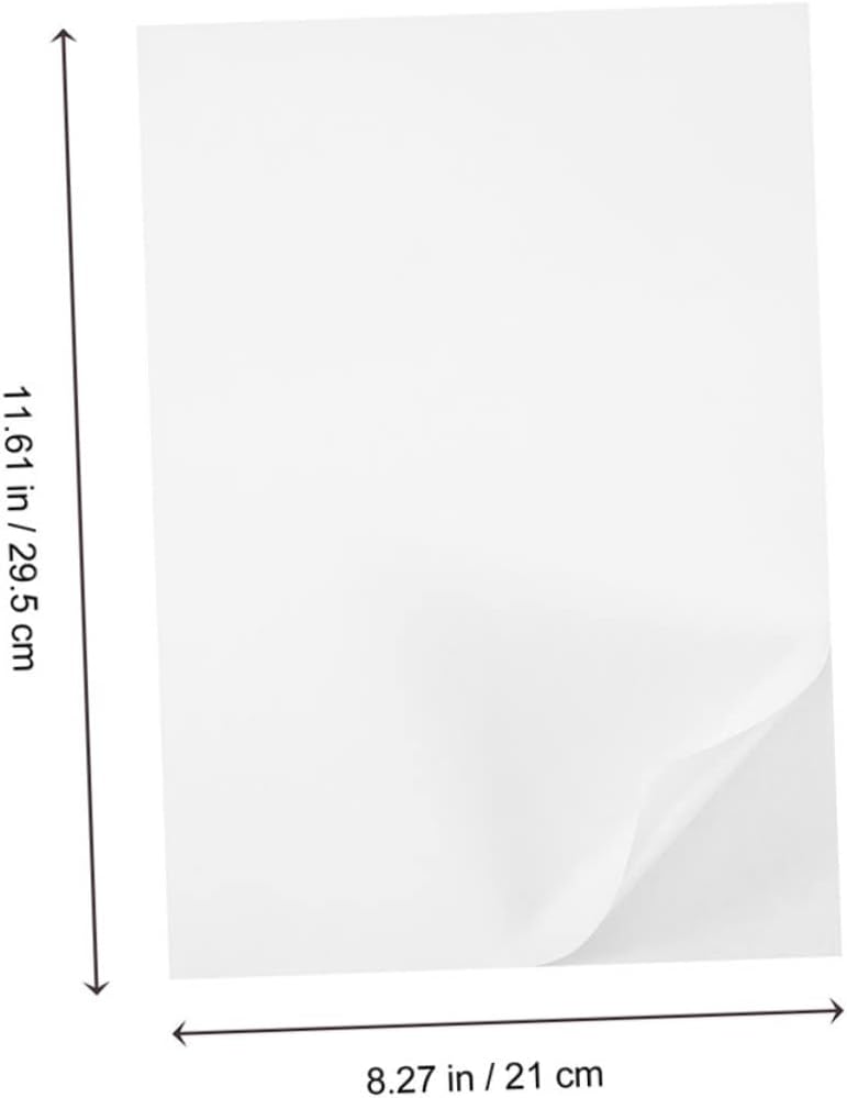 100sheets Writable Blank Label Paper Printer Sticker Paper Adhesive Printing for Logo Sticker Label Making Craft Projects