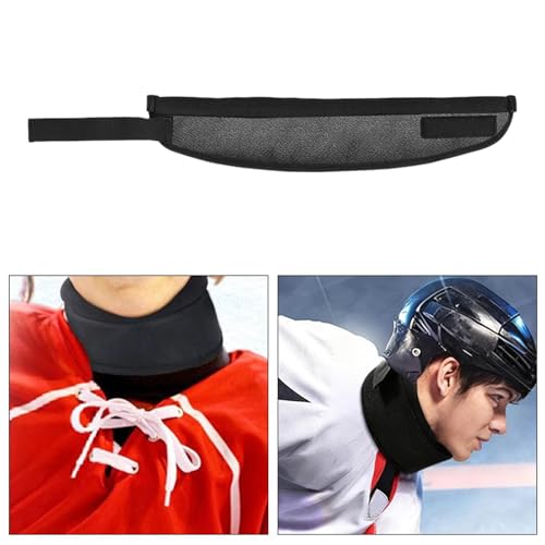 LeeQinersw Hockey Halschutz Nackenprotektor Torwart Halsschutz Schnittfester Kragen Schutz Aus Schwamm Oxford für Eishockey Feldhockey Rollschuhlaufen Skifahren, Erwachsene