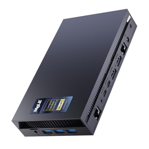 Image of MeLE Overclock X5 Mini PC i5-1235U 16GB DDR4 512GB SSD Dual LAN 1GbE+2.5GbE | 2xHDMI+2xUSB-C Quad 4K Displays | M.2 NVMe+SATA Dual Storage up to 2TB | WiFi 6 BT5.2 | Unlock BIOS,Auto Power On,PXE,WoL