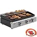 Outsunny 3 Burner Grill Griddle Portable Gas Plancha 7.5 kW Black