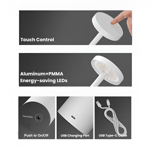 Lumitop Aura Touch LED Table Lamp White - Image 6