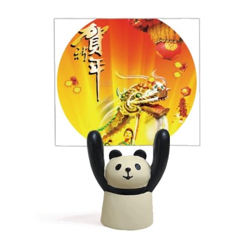 Porte-mémo Nouvel An chinois panda en résine pour bureau et décoration de fête