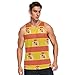 LORDWEY Spanien-Flagge Herren Tank Top mit Tasche, schnell trocknend, multi, S