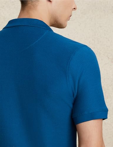 Image of Amazon Brand - Symbol Men's Cotton Rich Textured Polo Tshirts | Collar Plain Tshirts | Half Sleeves - Regular Fit (Available in Plus Sizes)