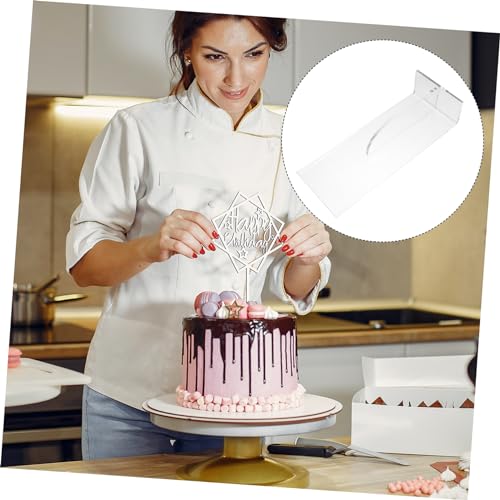 2 Pcs Acrylic Cake Set - Transparent Buttercream Smoother for Baking Fondant and Cake Decoration Tools - Image 9