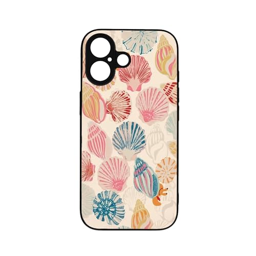 qizjio Cute Tropical Seashell Phone Case – Summer Aesthetic Design for Teen Girls, Women & Kids, Beach Vacation Phone Cover for iPhone 17