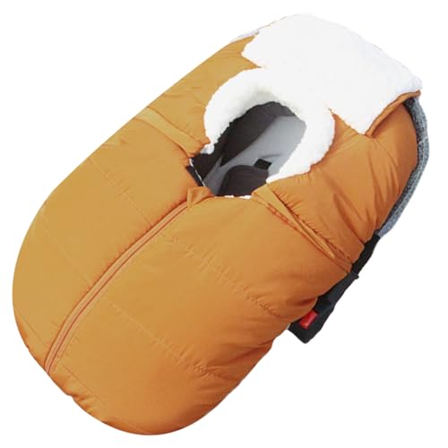 Image of Fairy Baby Winter Car Seat Cover for Babies Carseat– Waterproof, Warm Car Seat Cover Baby – Universal Winter Cover for Back Seat, Infant Car Seat Cover (Brown)