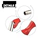 Brick Jointer Set: Masonry Pointing Tool with Ergonomic Trowel Kit, Steel Brick For Edger for Concrete Seam Finisher and Wall Trimmer, 4 Sizes(Red)