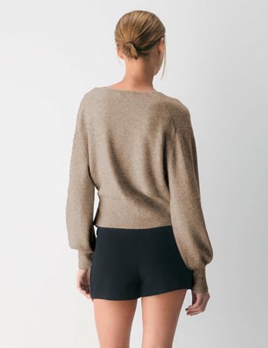 Wrap Sweater for Women Casual V Neck Long Sleeve Pullovers Lightweight Drop Shoulder Knitted Tops3