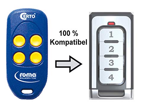 Ersatz Fernbedienung Handsender für Roma Certo 868,5 MHz MT87A3-2 MT87A3-4
