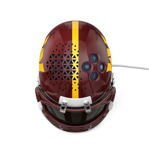 Image of NFL Echo Dot Bundle: Includes Echo Dot | Deep Sea Blue and Limited-Edition NFL Helmet Stand | Washington Commanders