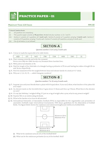 Image of Oswaal CBSE One for All Class 6 Mathematics (Ganita Prakash) | For 2026-27 Exam | NCERT & CBSE Syllabus | Question Bank, Solved Examples & Competency-Based Questions