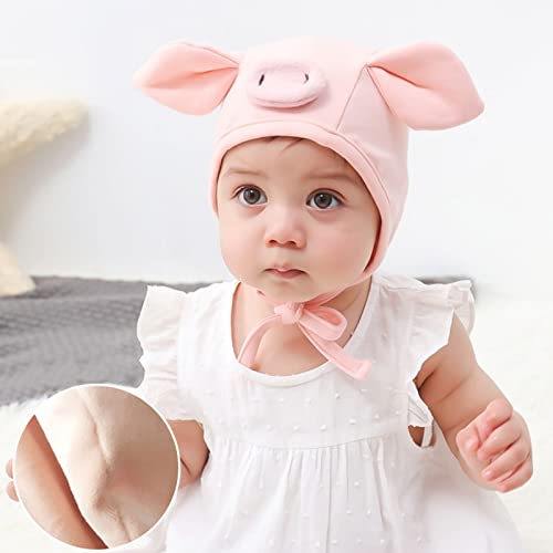 Hat,0-2 Years Old Pig Hat Pig Baby Pig Baby Beanies Hats Cute Unisex Caps Baby Hat Photography Pink2