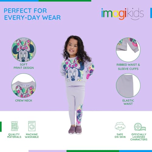 Image of Disney Girls' 2-Piece Fleece Sweatshirt and Leggings Set for Baby & Kids