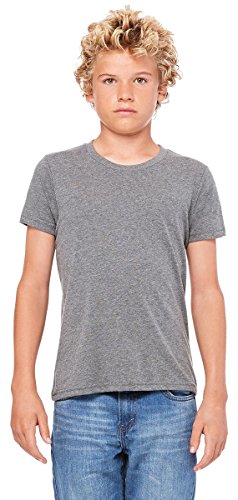 Bella + Canvas Youth Jersey Short-Sleeve T-Shirt L DEEP HEATHER
