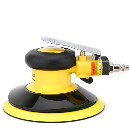 Nueva mejora Pulidora excéntrica Pulidora Aire comprimido 150 mm, Velocidad de ralentí: 12000 RPM, amoladora multifuncional pequeña y potente (150mm)