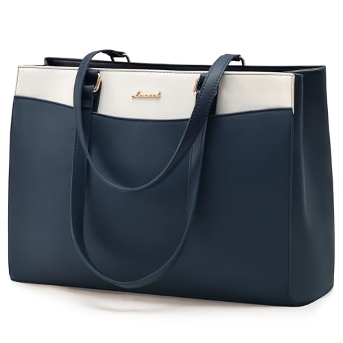 LOVEVOOK Laptoptasche Handtasche Damen 15,6 Zoll, Leicht Aktentasche Arbeitstasche Groß, Elegant Laptop Bag Business Shopper Tasche Lehrertasche Schultertasche Women für Uni Schule Büro