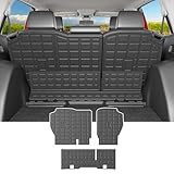 powoq Fuel Cargo Mat Compatible with 2023 2024 2025 2026 Honda CRV Trunk Mat Back Seat Protector TPE Cargo Liner Replacement for 2023-2026 Honda CRV Accessories