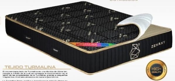 Colchón Zenany 90x190 cm – Viscoelástico Reversible Doble Cara Cool Efecto Frío + Camomila, Memory Foam, Turmalina, Grafeno, Infrarrojos, Antiácaros, Hipoalergénico