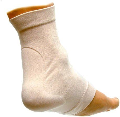 Achilles Heel Protection Elastic Gel Pad Sock (Pair) from Atlas Biomechanics, for Haglund's (Pump Bump) (Small/Medium)