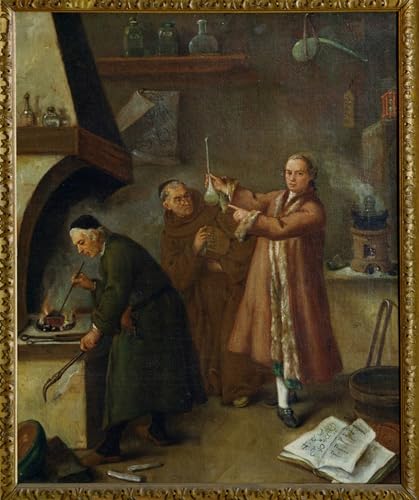 Toile les alchimistes de Pietro Longhi pour habiller un mur vide avec un poster graffiti