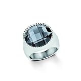 Kristall in Grau mit funkelndem Schliff