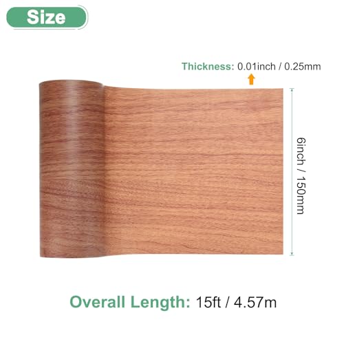Image of M METERXITY 1-Roll Wood Grain Repair Tape, 6 Inch x 15ft Self-Adhesive Wood Floor Tape, Realistic Textured Repair Patch, Contact Paper for Furniture /Floors /Home Decor [Chocolate]