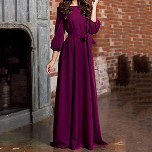 Rikay Women's Boho Lantern Sleeve Dress 