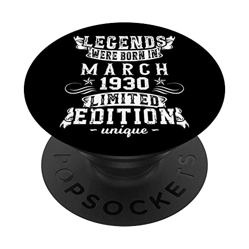 Cumpleaños Marzo 1930 Edición Limitada Regalo March 1930 PopSockets PopGrip Intercambiable