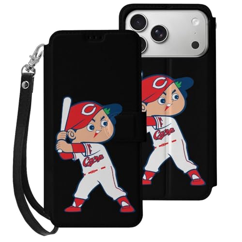 iPhone 17 Pro Max用 ケース 手帳型 広島-東洋カープ Iphone17用カバー アイフォン17 用 ケース スマホケース おしゃれ 人気 財布型 PUレザー 携帯カバー カード収納 スタンド機能