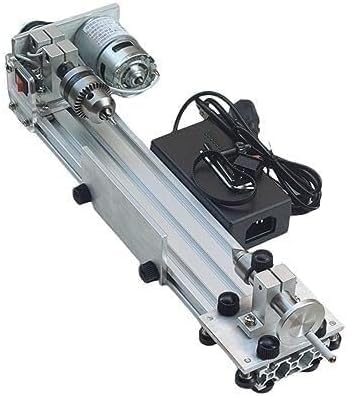 Mini tokarka do obróbki drewna 80W Silnik Wysokoprecyzyjny elektryczny narzędzie obrotowe Regulowana prędkość 12000 obr./min Maszyna do grawerowania i cięcia Kompaktowe wyposażenie DIY Craft z uchwyte