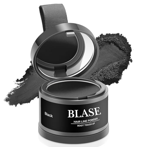 Image of Cover-Up Hair Powder- Black, Helps Cover Grey Roots & Bald Spots Instantly, Highly Pigmented, Fuller and Denser, Long-Lasting & Matte Finish, Super-Fine Powder for Flawless Application (Black)