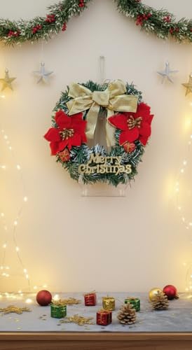 Image of Designer Christmas Wreath /Wall Hanging /Decoration for Xmas Party /Christmas Decorations for Home /Gifts /Wreath | PoPo Toys | 20 Cm