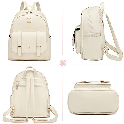 Image of MACCINELO Cute Leather Mini Backpack Purse for Women Bowknot Small Backpack for Girls gift Rucksack Ladies Shoulder Bag 3pcs