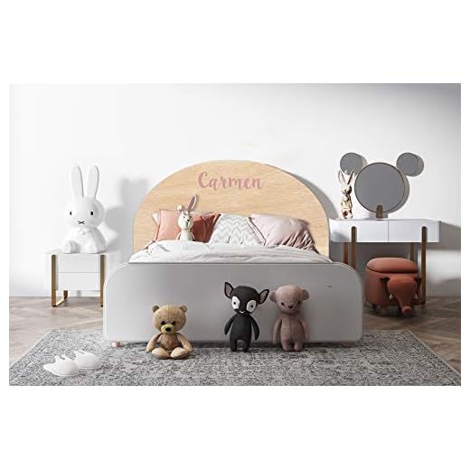 Deco&Fun - Cabecero Infantil Cama Madera Impreso Personalizable Round 100x60cm para Cama de 90 -Cabecero Original