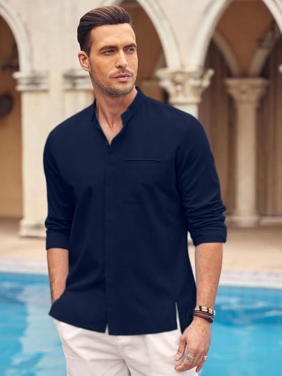 Image of Bellstone Men's Solid Cotton Shirt | Casual | Plain | Full Sleeve | Summer-Regular Fit| Men Stylish Shirt | Everyday Formal Wear |Soft Breathable Fabric | Everyday Smart Casual Wear