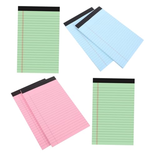 Bloc notes ligné pour prise de notes et gestion des tâches scolaires lot de 6