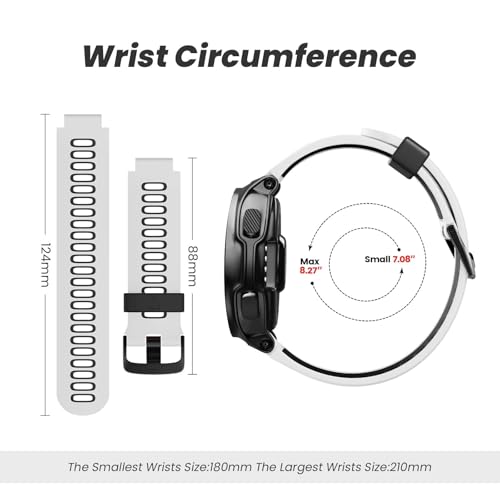 Bracelet Forerunner 235 de rechange en silicone avec boucle noire