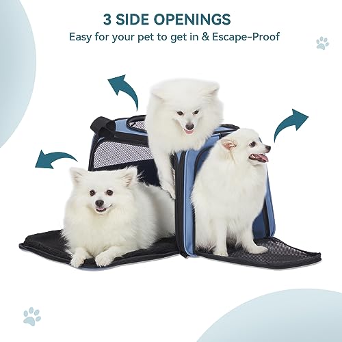 Image of PETSFIT Dog Carrier for Small Dogs, Large, Blue
