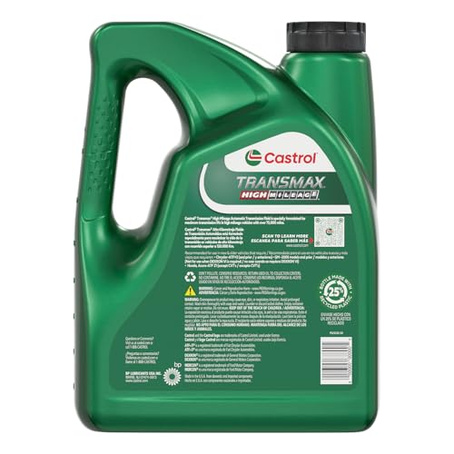 Image of Castrol 03518-3PK Transmax ATF Green High Mileage Transmission Fluid - 1 Gallon, (Pack of 3)