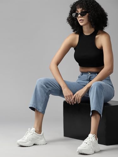Image of GUTI Womens High Rise Crop Length Jeans()