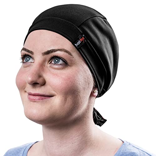 Gorro de establo con lazos, protege contra olor, adecuado para cualquier longitud de cabello negro S Cover