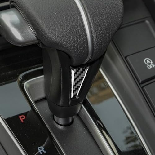 Real Premium Carbon Fiber Compatible with Honda CRV 2017 2018 2019 2020 2021 Accessories Car Gear Lever Head Cover Sticker Decal Auto Interior Trim
