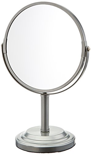 LDR Bathroom Vanity Double Sided Freestanding Pedestal Makeup - Shaving Mirror Regular View