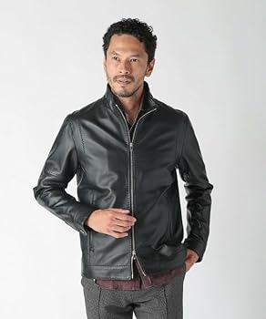 メンズビギ　シングルライダー Amazon | [メンズビギ] スタンドカラーシングルライダース レザー